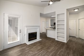 Fireplace in select units